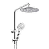 Collis Real Showers Bakara Bathroom Rail Shower Combo Short Tail Chrome D02011-H12013-ST