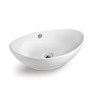 Best BM Above Counter Basin with Overflow Oval Ceramic BA540