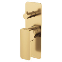 Fienza Tono Wall Diverter Mixer Bathroom Shower Tap Rectangular Plate Urban Brass 233102UB
