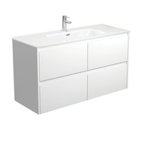 Fienza Jolie Amato 1200 Bathroom Wall Hung Vanity Satin White JOL120BW