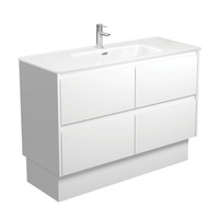 Fienza Jolie Amato 1200 Bathroom Vanity on Kickboard Satin White JOL120BWK