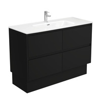 Fienza Jolie Amato 1200 Bathroom Vanity on Kickboard Satin Black JOL120BBK