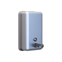 Metlam Liquid Soap Dispenser Stainless Steel Vertical Wall Mount ML605-AS-N