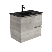 Fienza Dolce Edge 750 Wall Hung Vanity Industrial Grey TCLB75XR