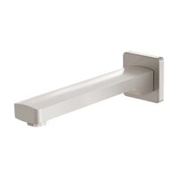 Phoenix Tapware Bathroom Wall Bath Outlet 200mm Square Spout Teva 152-7620-40 Brushed Nickel