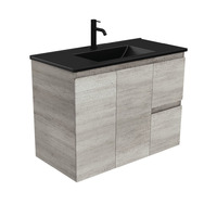 Fienza Dolce Edge 900 Wall Hung Vanity Industrial Grey TCLB90XR