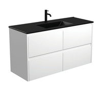 Fienza Dolce Amato 1200 Wall Hung Vanity Satin White TCLB120BW