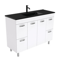Fienza Dolce Unicab 1200 Vanity on Legs Gloss White TCLB120NLW