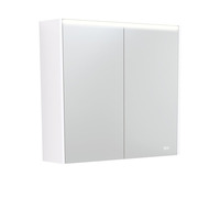 Fienza 750 LED Mirror Cabinet with Gloss White Side Panels PSC750W-LED