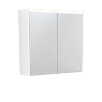 Fienza 750 LED Mirror Cabinet with Satin White Side Panels PSC750MW-LED