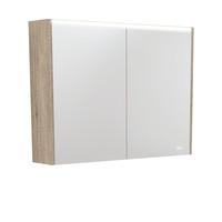 Fienza 900 LED Mirror Cabinet with Scandi Oak Side Panels PSC900S-LED