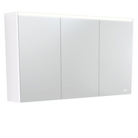 Fienza 1200 LED Mirror Cabinet with Gloss White Side Panels PSC1200W-LED