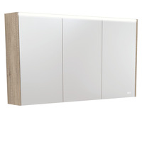 Fienza 1200 LED Mirror Cabinet with Scandi Oak Side Panels PSC1200S-LED