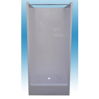 Swan Street Bathroom Recess Shower Enclosure & Soap Holder Fibreglass Cubicle 90cm Wide