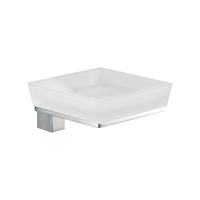 Fienza Jet Glass Soap Shelf Dish Square Chrome 92506