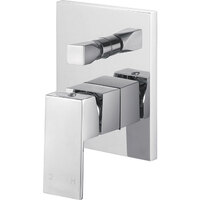 Fienza Jet Shower Wall Mixer with Diverter Square Plate Chrome 217102