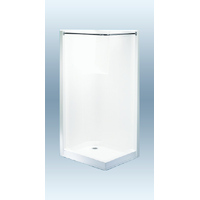 Shower Enclosure 91cm Wide Bathroom Recess Two Sided Fibreglass Cubicle SS9176187LS