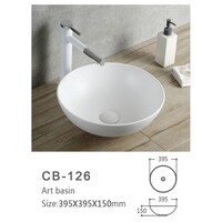 Sunny Group Ceramic Basin Above Counter Round Gloss White CB-126