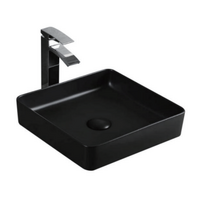 Basin Above Counter 370mm Square Matt Black Avia Bathware CB-125-MB
