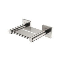 Fienza Metal Soap Shelf Dish Square Plate Brushed Nickel Sansa 83206BN