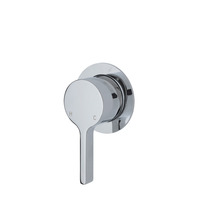 Fienza Sansa Shower Wall Mixer Chrome Small Round Plate Bathroom Tap 229101