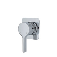Fienza Sansa Shower Wall Mixer Chrome Soft Square Plate Bathroom Tap 229101-2