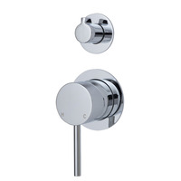 Fienza Sansa Shower Wall Diverter Mixer Chrome Small Round Plates Bathroom Tap 229102-4