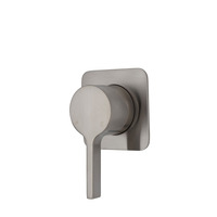 Fienza Sansa Shower Wall Mixer Brushed Nickel Soft Square Plate 229101BN-2