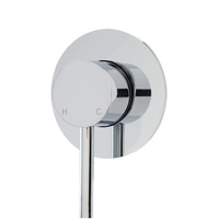 Fienza Isabella Shower Wall Mixer Chrome Small Round Plate Bathroom Tap 213101