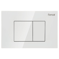 Fienza R&T Square Toilet Button Flush Plate Gloss White JB60W