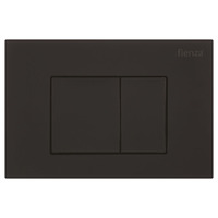 Fienza R&T Square Toilet Button Flush Plate Matte Black JB60B