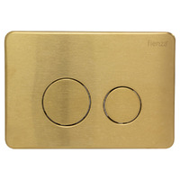 Fienza R&T Round Toilet Button Flush Plate Brushed Urban Brass JB11UB