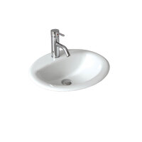 Seima Chiois 201 Inset Above Counter Basin Oval Gloss White 191468