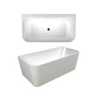 Seima FOTIA 130 1500mm Freestanding Bath Tub Bathroom Bathtub White No Overflow 192116