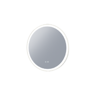 Remer 600mm Round LED Bathroom Mirror Eclipse D Matte White E60D-MW