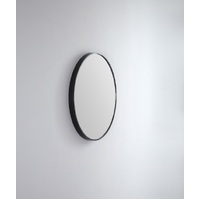Remer 610mm Bathroom Mirror Matte Black Frame Modern Round MR61-MB