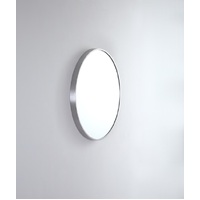 Remer 610mm Bathroom Mirror Brushed Nickel Frame Modern Round MR61-BN