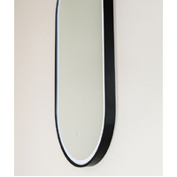 Remer 1200mm x 450mm LED Bathroom Mirror with Demister Gatsby D Matte Black Frame GG45120D-MB
