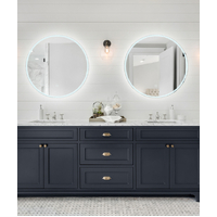 Remer Sphere DB 600mm Round Mirror with Bluetooth Speakers & LED Lighting Frameless S60DB