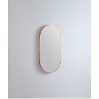 Remer Modern Oblong Bathroom Mirror Brushed Brass 910mm x 460mm MO4691-BB