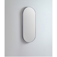 Remer Modern Oblong Bathroom Mirror Brushed Nickel 1210mm x 460mm MO46121-BN