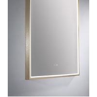 Remer LED Bathroom Mirror with Demister Brushed Brass Arch D 500mm x 900mm AR50D-BB