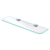 Fienza Tono 500mm Glass Shower Shelf Bathroom Soap Holder Chrome 85107