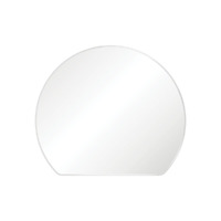 Fienza Sunrise Matte White Round Framed Mirror 800mm x 690mm FMSR80W