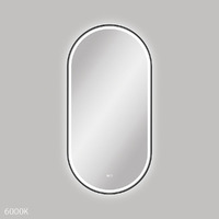 Fienza Empire LED Matte Black Framed Bathroom Mirror 600mm x 1200mm LED60120FPB