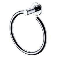 Fienza Guest Towel Holder Ring Round Plate Chrome Kaya 82802