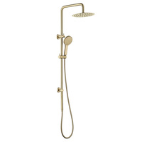 Fienza Twin Shower Outlets Overhead & Handheld Urban Brass 455109UB