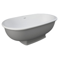 Fienza RAK Washington Bathtub Cast Stone Solid Surface Bath Tub Matte Grey 1450mm ST68G
