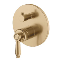 Fienza Eleanor Wall Mixer Bathroom Shower Tap with Diverter Urban Brass / Ceramic 202102UB