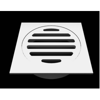 Wasteland Square Floor Waste Grate Shower Drain 80mm Outlet Chrome 14204.01